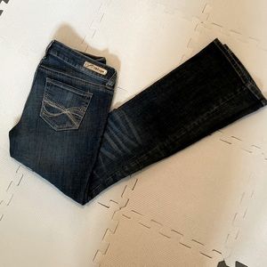 Size 6 short Dark blue flare jeans